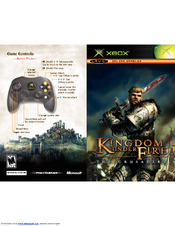 GAMES MICROSOFT XBOX KINGDOM UNDER FIRE The Crusaders Manual
