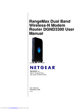 Netgear DGND3300 - RangeMax Dual Band Wireless-N DSL Gateway Wireless Router User Manual