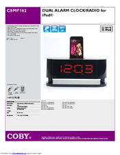 Coby CSMP162 - AM/FM Dual Alarm Clock/Radio Specification Sheet