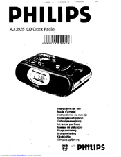 Philips AJ3925 - Cd Clock Radio Manual
