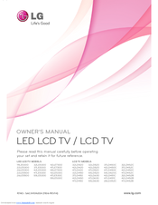 LG EzSign 47LD452B Owner's Manual