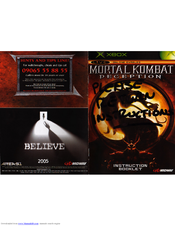 GAMES MICROSOFT XBOX MORTAL KOMBAT DECEPTION Manual