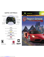 Bizarre Creations PROJECT GOTHAM-RACING 2 Manual