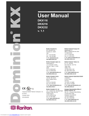 Raritan DOMINION DKX116 User Manual