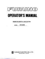 FURUNO ED-2200 - OPERATORS Operator's Manual