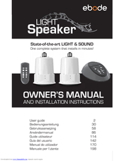 Ebode LightSpeaker Owner's Manual And Installation Instructions