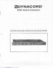 DYNACORD EX24 Operating And Service Instructions