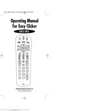 UNIVERSAL REMOTE CONTROL Easy Clicker UR3-SR2 Operating Manual