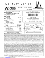 CREST AUDIO CENTURY LMX Technical Data