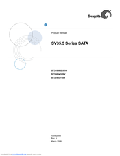 Seagate ST31000525SV - 1.0TB 7200RPM Sata Surveillanc Product Manual