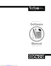 CREST AUDIO NEXSYS - VERSION 3.0 Software Manual