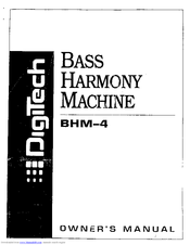 DIGITECH BHM-4 Manual