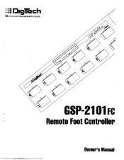 DIGITECH GSP-2101fc Owner's Manual