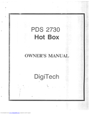 DIGITECH Hot Box PDS 2730 Owner's Manual