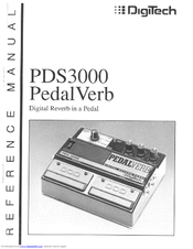 DIGITECH PedalVerb PDS3000 Reference Manual