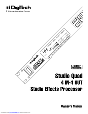 DIGITECH Studio Quad Owner's Manual