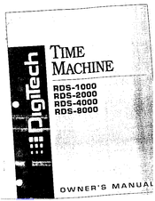 DIGITECH TIME MACHINE Manual