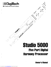DIGITECH STUDIO5000 Owner's Manual