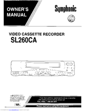 SYMPHONIC SL260CA Owner's Manual