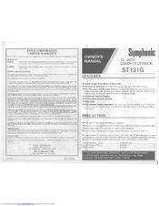 Symphonic ST131G Owner's Manual