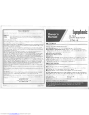 Symphonic ST4819 Owner's Manual