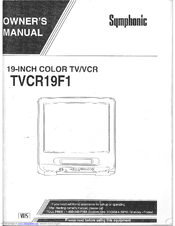SYMPHONIC TVCR19F1 Owner's Manual