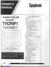 SYMPHONIC TVCR9F1 Owner's Manual