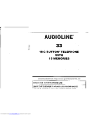 Audioline 33 Manual