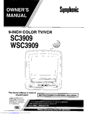 SYMPHONIC WSC3909 Owner's Manual