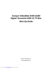 COMPRO DVB-U2200 - START UP GUIDE Manual