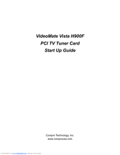 COMPRO H900F - STARTUP Manual
