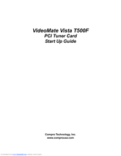 COMPRO T500F - STARTUP Manual