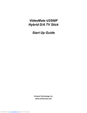 COMPRO VideoMate U2500F Manual