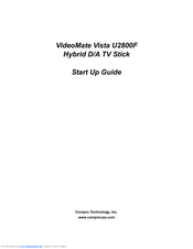 COMPRO VideoMate Vista U2800F Manual