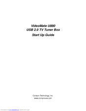 COMPRO VideoMate U880 Manual