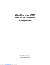 COMPRO U750F - START UP GUIDE Manual