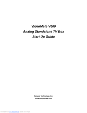 COMPRO V600 - START UP GUIDE Manual