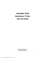 COMPRO VideoMate W700 Manual