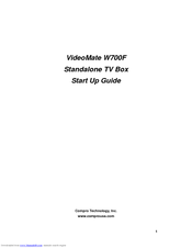 COMPRO W700F - START UP GUIDE Manual