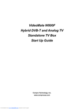 COMPRO VideoMate W800F Manual
