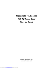 COMPRO X500 - START UP GUIDE Manual
