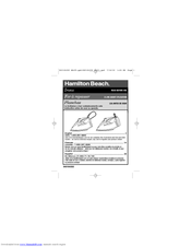 Hamilton Beach 14350 - Lighted Control Nonstick Iron Use & Care Manual