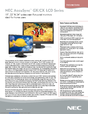 NEC LCD1770GX-BK Specifications