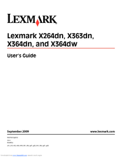 Lexmark X264dn User Manual
