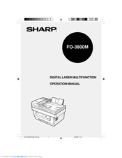 Sharp 3800M - B/W Laser - All-in-One Operation Manual