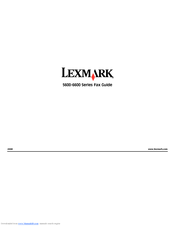 Lexmark X5650 - AIO Printer Fax Manual