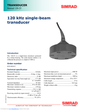 SIMRAD 120-25 -  REV B Datasheet