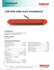 SIMRAD 120-2X50 -  REV A Datasheet