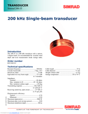 SIMRAD 200-35 -  REV B Datasheet