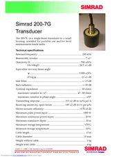 SIMRAD 200-7G -  REV A Datasheet